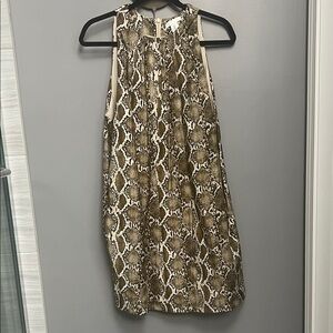 H&M Brown Snake Print Mini Dress